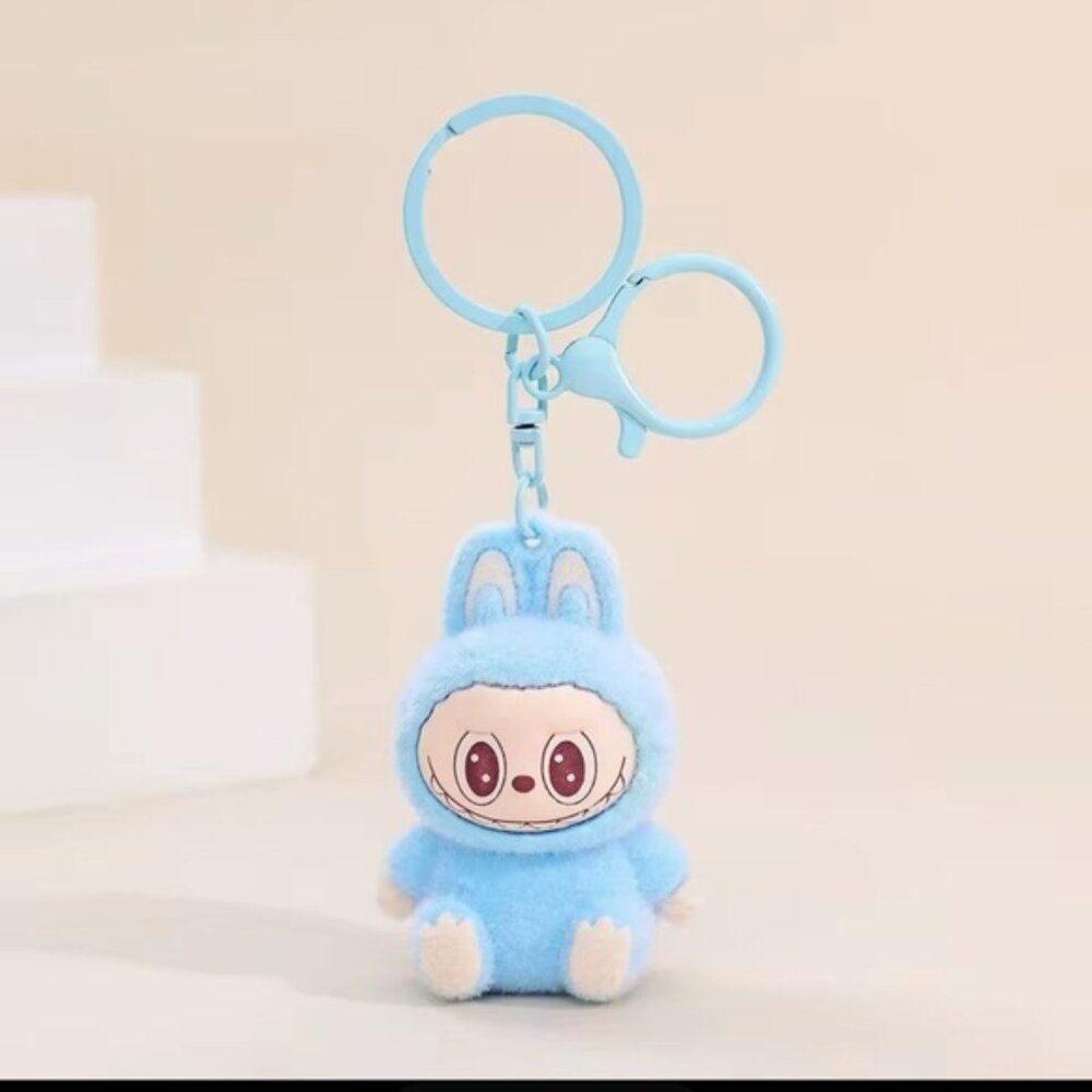 New Popular Hot! mini Blueberry Labubu Baby keychain dangeler figure